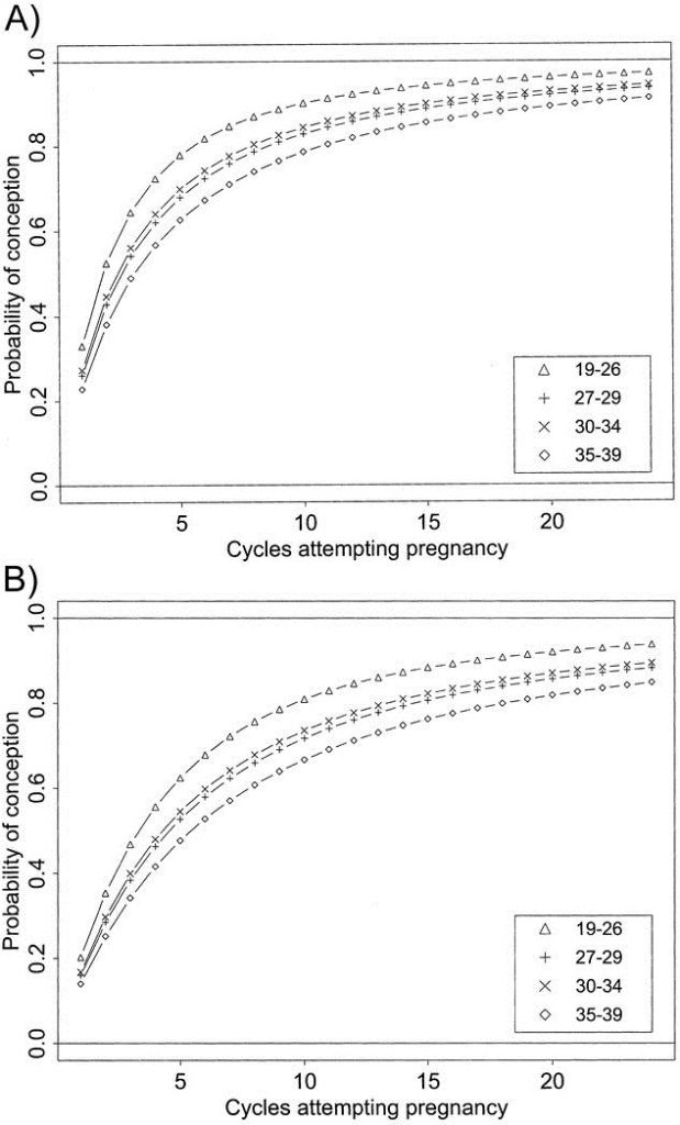 Probability of Pregnancy across Age Groups